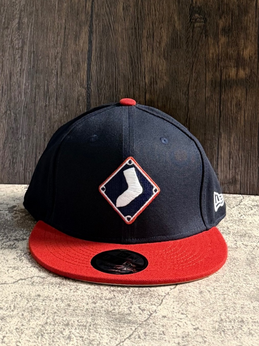 New Era 9FIFTY Boston Red Sox Navy Red Snapback Hat OSFA